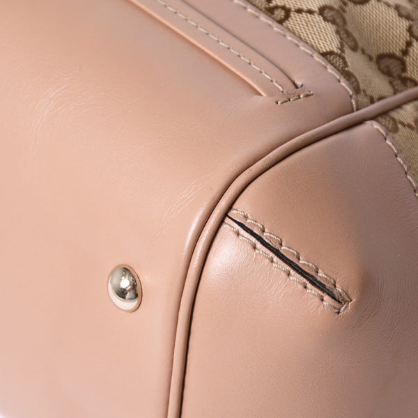 GUCCI グッチ GGキャンバス 2WAY バッグ ショルダーバッグ ハンドバッグ ピンク ブラウン 269894 美品 中古 4a002062