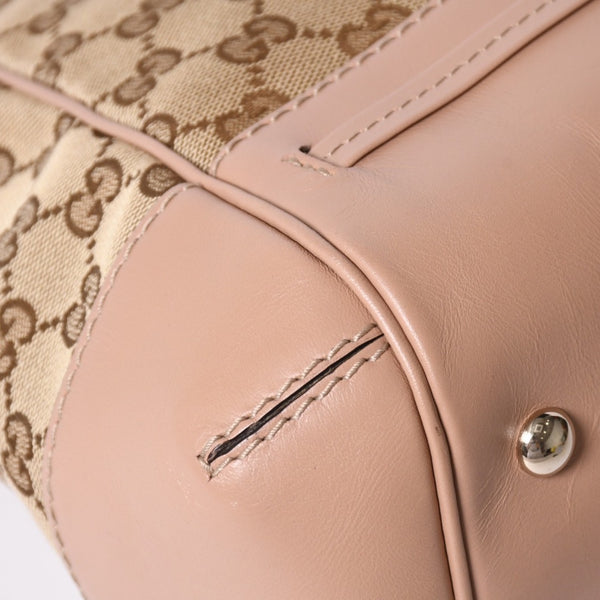 GUCCI グッチ GGキャンバス 2WAY バッグ ショルダーバッグ ハンドバッグ ピンク ブラウン 269894 美品 中古 4a002062