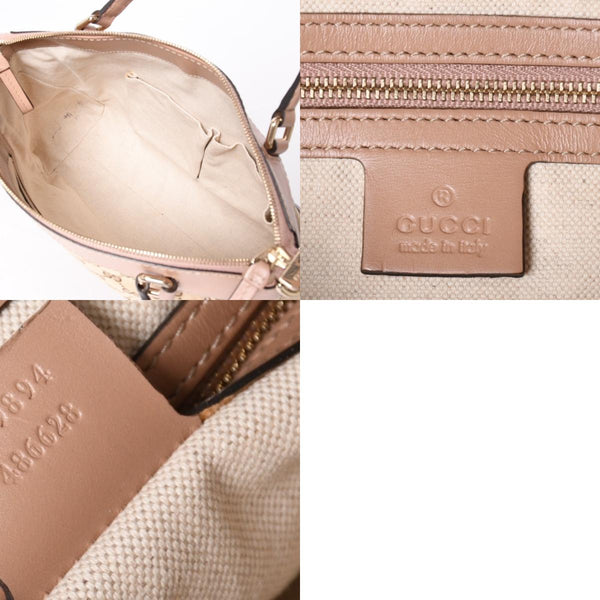 GUCCI グッチ GGキャンバス 2WAY バッグ ショルダーバッグ ハンドバッグ ピンク ブラウン 269894 美品 中古 4a002062