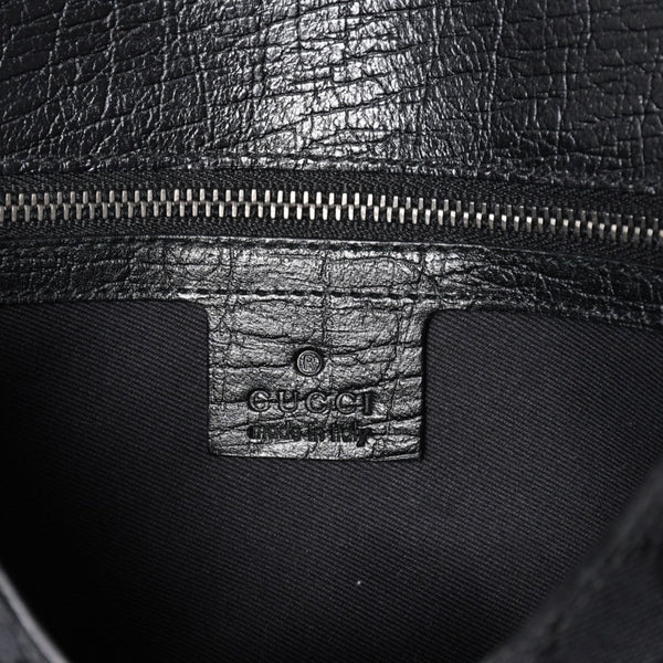 Very good condition GUCCI Gucci Horsebit GG Canvas Handbag GG Canvas Leather Horsebit Silver Hardware Black 114915 Used 4a002076