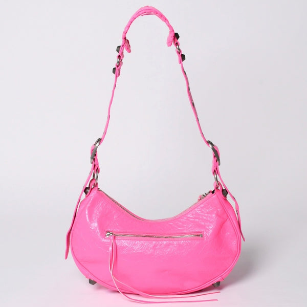 Very Good Condition BALENCIAGA Le Cagole Le Cagole Shoulder Bag Pink Silver 671307 Used 4a002098