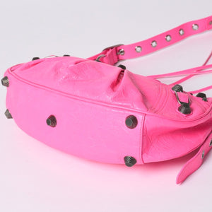 Very Good Condition BALENCIAGA Le Cagole Le Cagole Shoulder Bag Pink Silver 671307 Used 4a002098