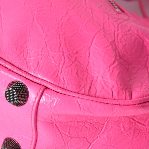 Very Good Condition BALENCIAGA Le Cagole Le Cagole Shoulder Bag Pink Silver 671307 Used 4a002098
