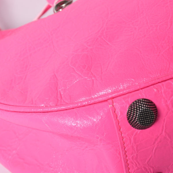 Very Good Condition BALENCIAGA Le Cagole Le Cagole Shoulder Bag Pink Silver 671307 Used 4a002098
