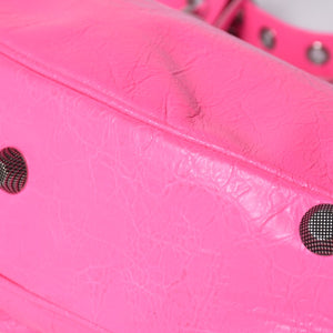 Very Good Condition BALENCIAGA Le Cagole Le Cagole Shoulder Bag Pink Silver 671307 Used 4a002098