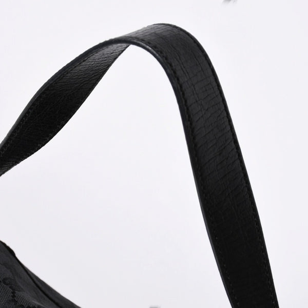 Very good condition GUCCI Gucci Horsebit GG Canvas Handbag GG Canvas Leather Horsebit Silver Hardware Black 114915 Used 4a002076