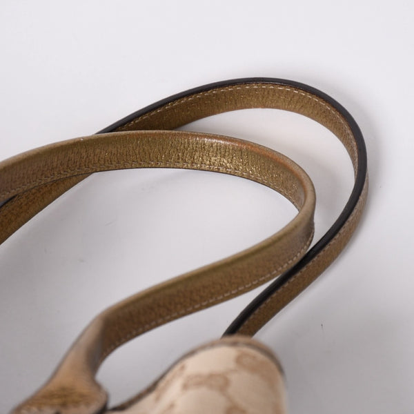 Very good condition GUCCI Gucci tote bag handbag 163305 Made in Italy GG canvas leather beige gold gold hardware used 4a002054