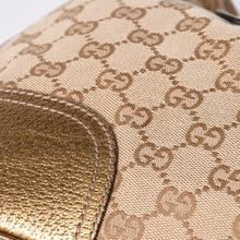 画像をギャラリービューアに読み込む, 極美品 GUCCI グッチ トートバッグ ハンドバッグ 163305 イタリア製 GGキャンバス レザー ベージュ ゴールド ゴールド金具 中古 4a002054
