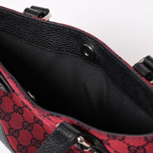 画像をギャラリービューアに読み込む, 極美品 GUCCI グッチ ハンドバッグ ワインレッド ブラック 272392 GGキャンバス シルバー金具 中古 4a002082