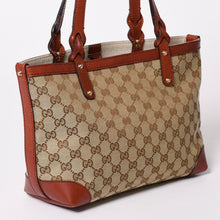 画像をギャラリービューアに読み込む, 極美品 GUCCI グッチ GG柄 GGキャンバス 269878 トートバッグ ショルダーバッグ ベージュ オレンジ ゴールド金具 中古 4a002088