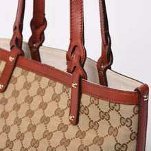 画像をギャラリービューアに読み込む, 極美品 GUCCI グッチ GG柄 GGキャンバス 269878 トートバッグ ショルダーバッグ ベージュ オレンジ ゴールド金具 中古 4a002088
