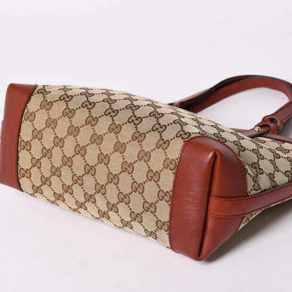Very good condition GUCCI GG pattern GG canvas 269878 Tote bag Shoulder bag Beige Orange Gold hardware Used 4a002088