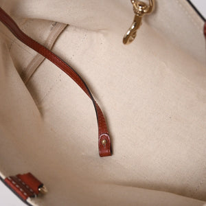 Very good condition GUCCI GG pattern GG canvas 269878 Tote bag Shoulder bag Beige Orange Gold hardware Used 4a002088
