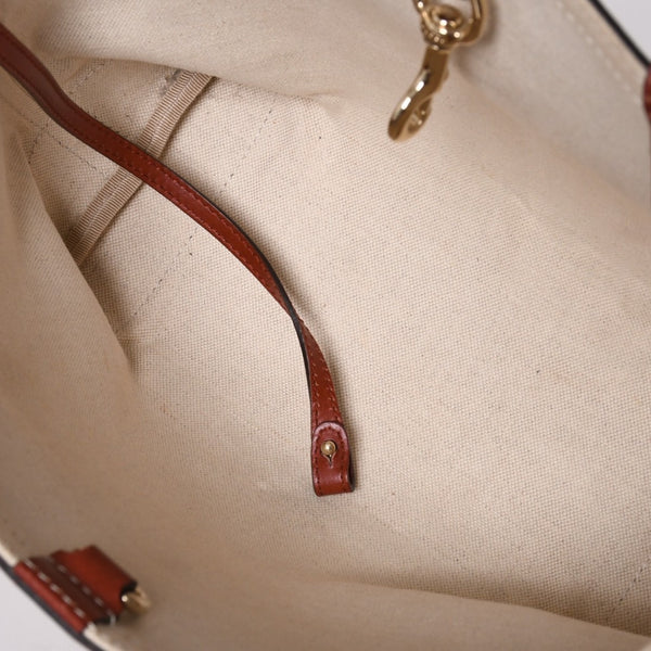 Very good condition GUCCI GG pattern GG canvas 269878 Tote bag Shoulder bag Beige Orange Gold hardware Used 4a002088