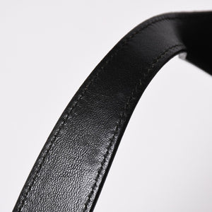 極美品 GUCCI グッチ スカーフ ワンショルダー GGキャンバス ショルダーバッグ ブラック 155562 ゴールド金具 中古 4a002074