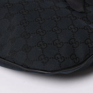 極美品 GUCCI グッチ スカーフ ワンショルダー GGキャンバス ショルダーバッグ ブラック 155562 ゴールド金具 中古 4a002074