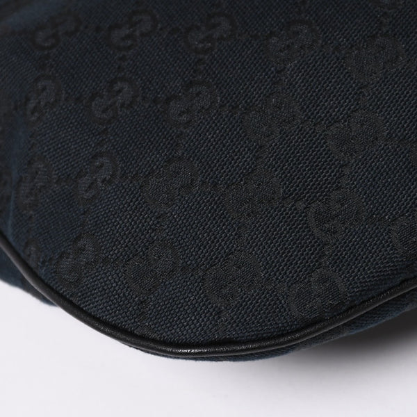 極美品 GUCCI グッチ スカーフ ワンショルダー GGキャンバス ショルダーバッグ ブラック 155562 ゴールド金具 中古 4a002074