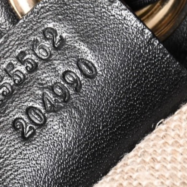 極美品 GUCCI グッチ スカーフ ワンショルダー GGキャンバス ショルダーバッグ ブラック 155562 ゴールド金具 中古 4a002074