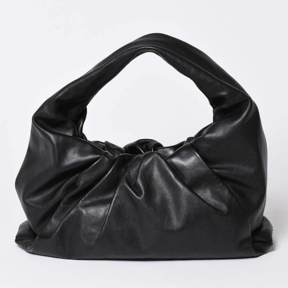 極美品 BOTTEGA VENETA ボッテガヴェネタ レザー ハンドバッグ ザ ショルダー ポーチ ハンドバッグ ブラック 610524 中古 4a002086