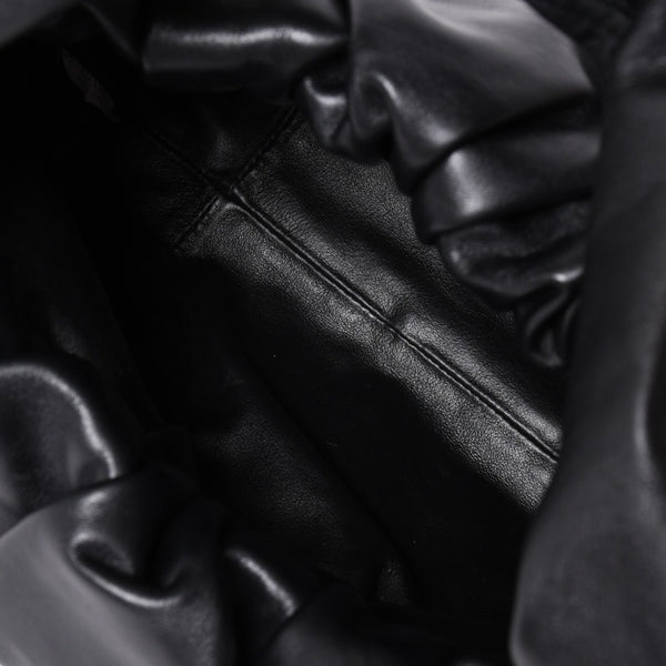極美品 BOTTEGA VENETA ボッテガヴェネタ レザー ハンドバッグ ザ ショルダー ポーチ ハンドバッグ ブラック 610524 中古 4a002086