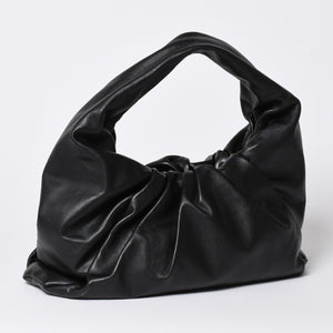 極美品 BOTTEGA VENETA ボッテガヴェネタ レザー ハンドバッグ ザ ショルダー ポーチ ハンドバッグ ブラック 610524 中古 4a002086