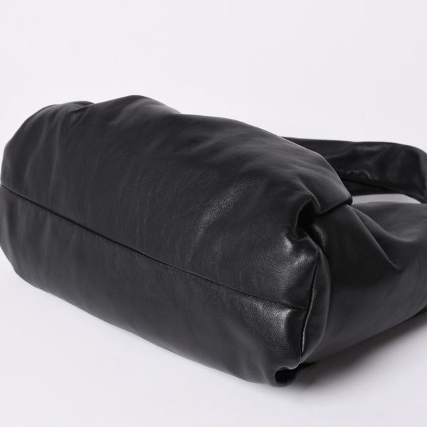 極美品 BOTTEGA VENETA ボッテガヴェネタ レザー ハンドバッグ ザ ショルダー ポーチ ハンドバッグ ブラック 610524 中古 4a002086