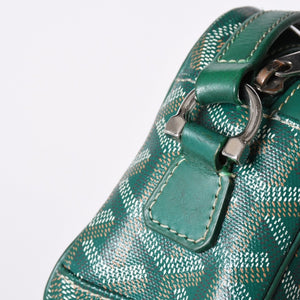 GOYARD Cup Vert PM Shoulder Bag Green PVC Leather Silver Hardware Good Condition Used 4a002398