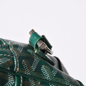 GOYARD Cup Vert PM Shoulder Bag Green PVC Leather Silver Hardware Good Condition Used 4a002398