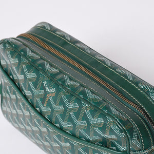 GOYARD Cup Vert PM Shoulder Bag Green PVC Leather Silver Hardware Good Condition Used 4a002398