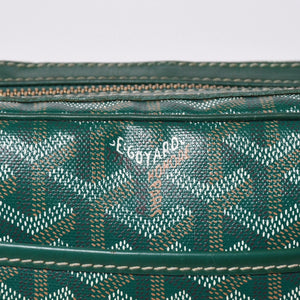 GOYARD Cup Vert PM Shoulder Bag Green PVC Leather Silver Hardware Good Condition Used 4a002398
