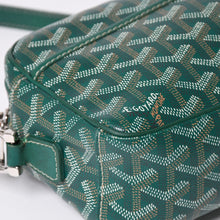 Load image into Gallery viewer, GOYARD ゴヤール カップヴェールPM ショルダーバッグ グリーン PVC レザー シルバー金具 美品 中古 4a002398