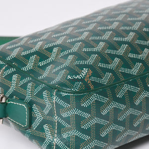 GOYARD Cup Vert PM Shoulder Bag Green PVC Leather Silver Hardware Good Condition Used 4a002398
