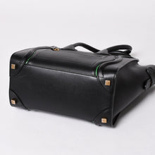画像をギャラリービューアに読み込む, 極美品 CELINE セリーヌ ラゲージマイクロショッパー ショルダーバッグ ハンドバッグ ブラック カーフスキン ボックスカーフ ゴールド金具 177423AAA 廃盤 中古 4a002087