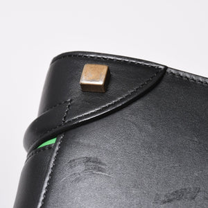 極美品 CELINE セリーヌ ラゲージマイクロショッパー ショルダーバッグ ハンドバッグ ブラック カーフスキン ボックスカーフ ゴールド金具 177423AAA 廃盤 中古 4a002087