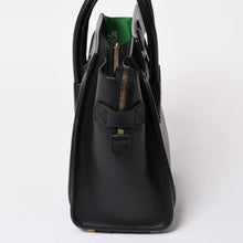 画像をギャラリービューアに読み込む, 極美品 CELINE セリーヌ ラゲージマイクロショッパー ショルダーバッグ ハンドバッグ ブラック カーフスキン ボックスカーフ ゴールド金具 177423AAA 廃盤 中古 4a002087