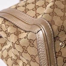 Load image into Gallery viewer, 極美品 GUCCI グッチ トートバッグ ハンドバッグ 269945 イタリア製 GGキャンバス レザー ベージュ ゴールド ゴールド金具 中古 4a002010