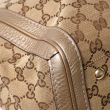Load image into Gallery viewer, 極美品 GUCCI グッチ トートバッグ ハンドバッグ 269945 イタリア製 GGキャンバス レザー ベージュ ゴールド ゴールド金具 中古 4a002010