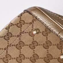 Load image into Gallery viewer, 極美品 GUCCI グッチ トートバッグ ハンドバッグ 269945 イタリア製 GGキャンバス レザー ベージュ ゴールド ゴールド金具 中古 4a002010