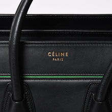 画像をギャラリービューアに読み込む, 極美品 CELINE セリーヌ ラゲージマイクロショッパー ショルダーバッグ ハンドバッグ ブラック カーフスキン ボックスカーフ ゴールド金具 177423AAA 廃盤 中古 4a002087