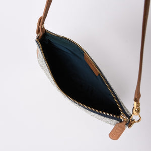 極美品 Christian Dior クリスチャンディオール サドルポーチ アクセサリーポーチ MC0031 キャンバス レザー シルバー ゴールド金具 中古 4a002089