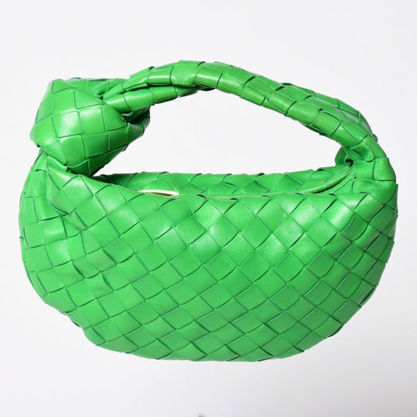 極美品 BOTTEGAVENETA ボッテガヴェネタ MINI JODIE ミニ ジョディ ハンドバッグ 651876 イントレチャート グリーン 中古 4a002379
