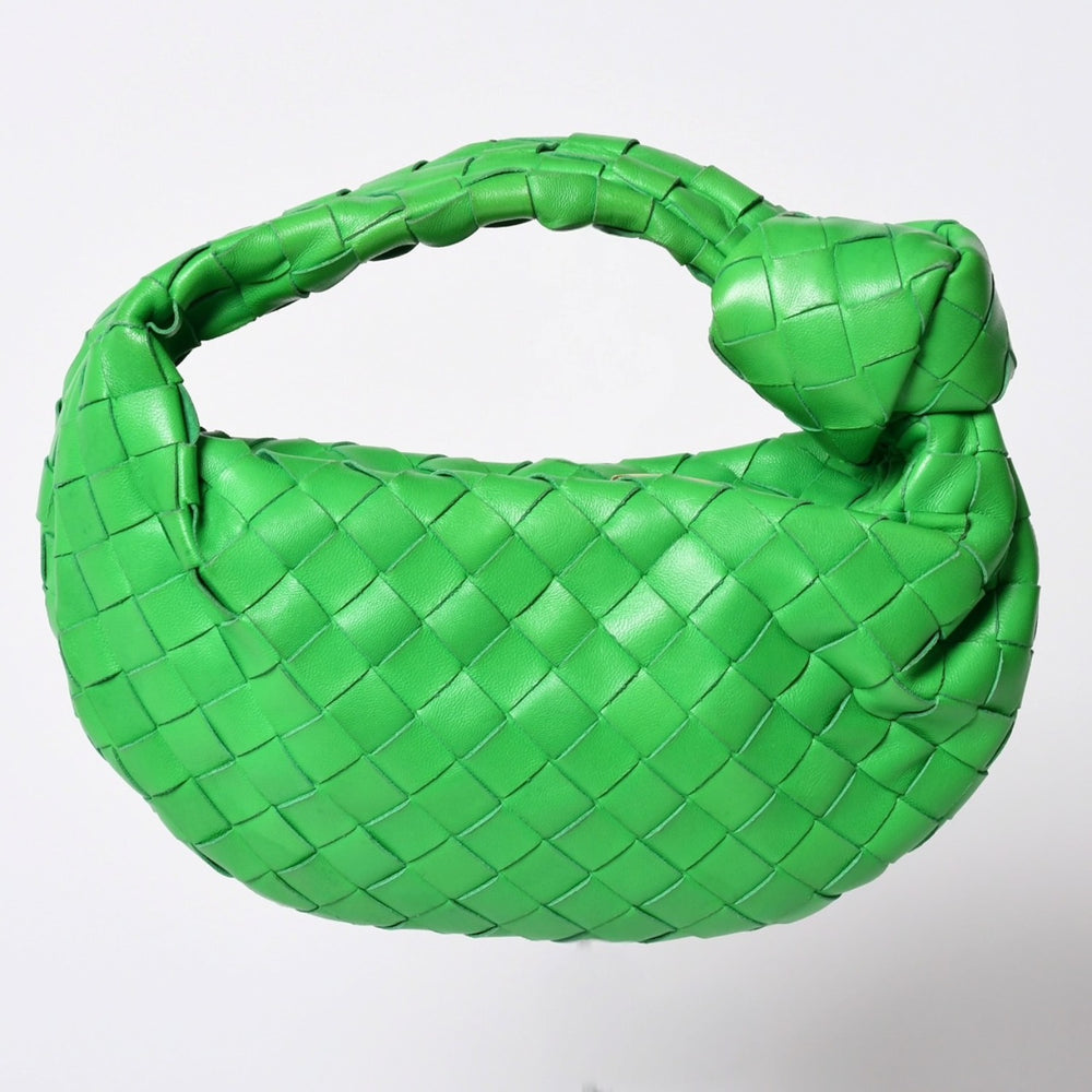 極美品 BOTTEGAVENETA ボッテガヴェネタ MINI JODIE ミニ ジョディ ハンドバッグ 651876 イントレチャート グリーン 中古 4a002379