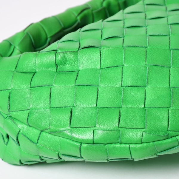 極美品 BOTTEGAVENETA ボッテガヴェネタ MINI JODIE ミニ ジョディ ハンドバッグ 651876 イントレチャート グリーン 中古 4a002379