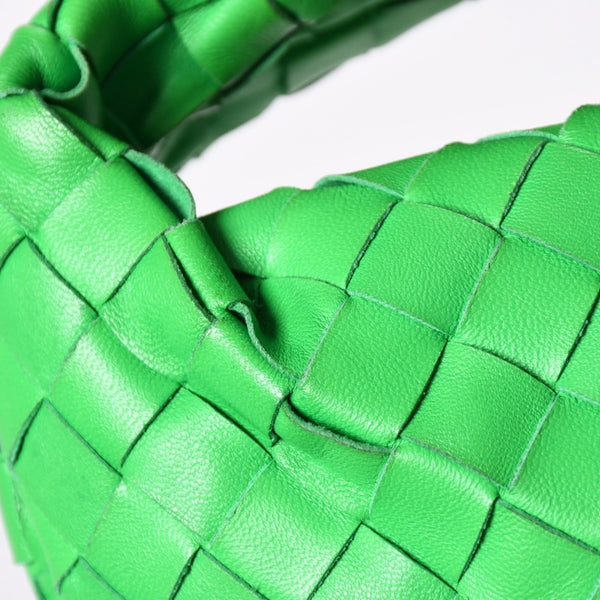 極美品 BOTTEGAVENETA ボッテガヴェネタ MINI JODIE ミニ ジョディ ハンドバッグ 651876 イントレチャート グリーン 中古 4a002379