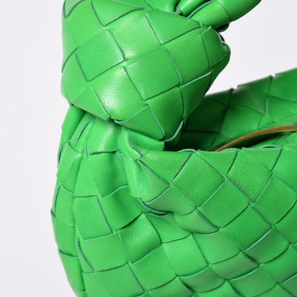 極美品 BOTTEGAVENETA ボッテガヴェネタ MINI JODIE ミニ ジョディ ハンドバッグ 651876 イントレチャート グリーン 中古 4a002379