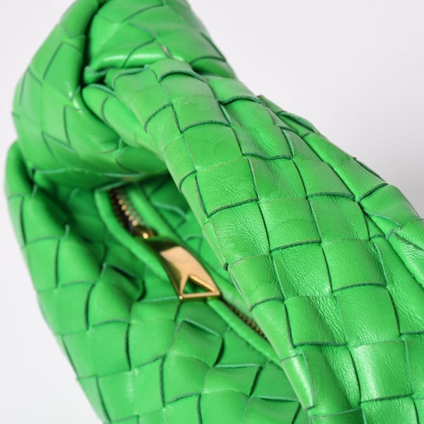 極美品 BOTTEGAVENETA ボッテガヴェネタ MINI JODIE ミニ ジョディ ハンドバッグ 651876 イントレチャート グリーン 中古 4a002379