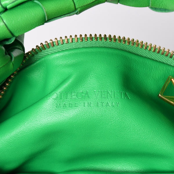 極美品 BOTTEGAVENETA ボッテガヴェネタ MINI JODIE ミニ ジョディ ハンドバッグ 651876 イントレチャート グリーン 中古 4a002379