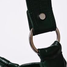 画像をギャラリービューアに読み込む, 極美品 SAINT LAURENT サンローラン リヴゴーシュレザーホーボーショルダーバッグ トムフォード期 2000年代前半 グリーンレザー プリーツ ドローストリング 120436 001998 中古 4a002095