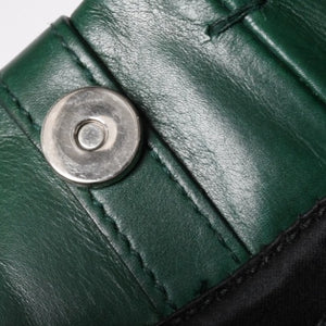 Very Good Condition SAINT LAURENT Rive Gauche Leather Hobo Shoulder Bag Tom Ford Period Early 2000s Green Leather Pleated Drawstring 120436 001998 Used 4a002095