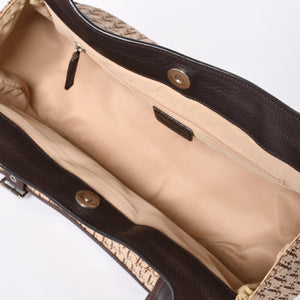 Christian Dior Trotter Canvas Street Chic Shoulder Bag Trotter Pattern Beige Brown 13-BM-0075 Monogram Good Condition Used 4a002101